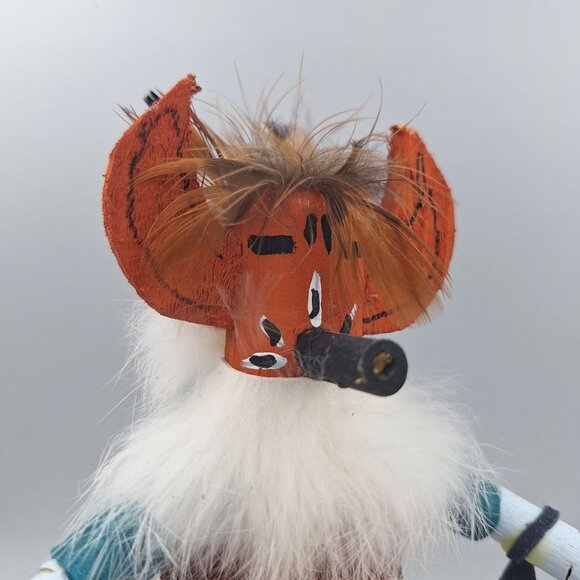 Kachina Handmade Doll Signed 7 Inch Star Whipper AM Native American Indian Art - Picture 3 of 11